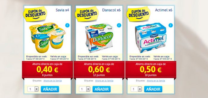 cupones de descuento Danone