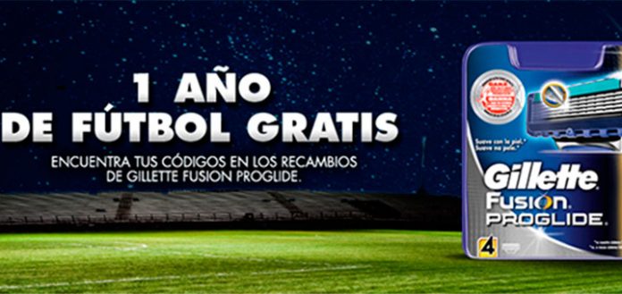 1 año de futbol gratis con Gillette