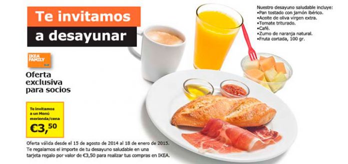 desayuno gratis en Ikea