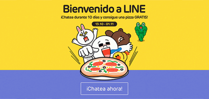 pizza gratis con Line