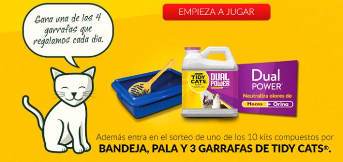 gana garrafas de Tidy Cats de Purina