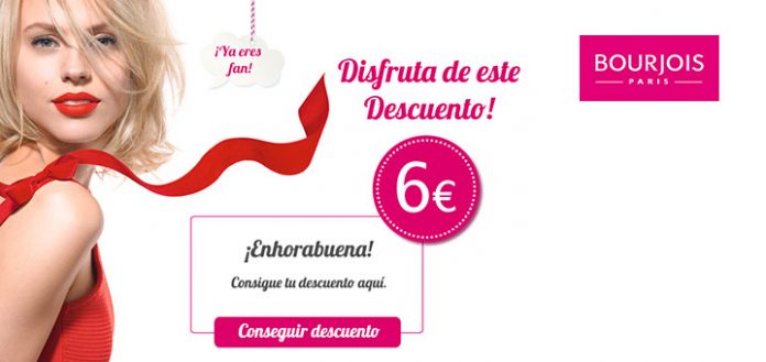 descuento de 6 euros en productos Bourjois