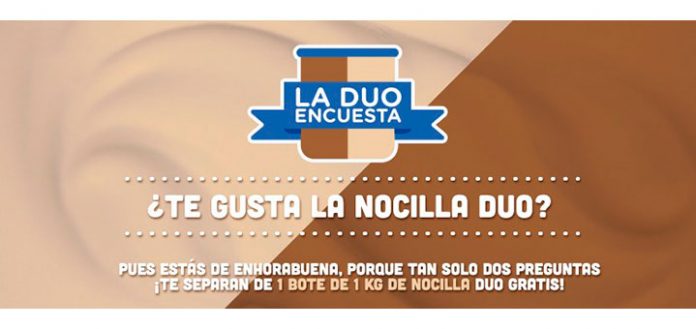 Consigue 1 bote de 1 kg de Nocilla Duo gratis