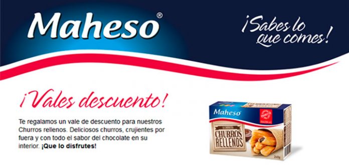 descuento en churros rellenos maheso