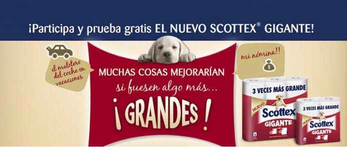 Gana muestras gratis de Scottex Gigante