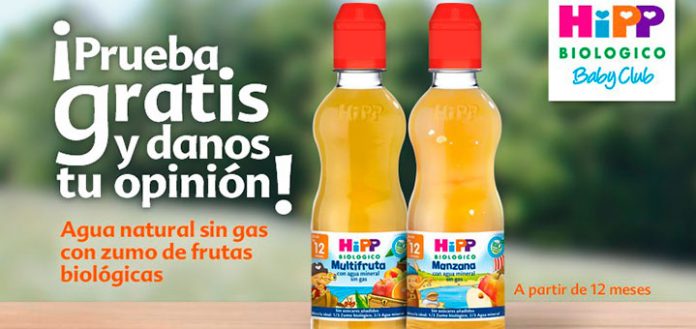 Prueba gratis agua con zumo de frutas biológicas HiPP