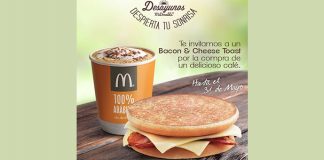 Desayuna gratis Bacon & Cheese Toast con McDonald’s desayuna gratis Bacon & Cheese Toast con McDonald's