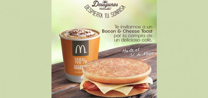 desayuna gratis Bacon & Cheese Toast con McDonald's