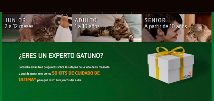 Gana un kit de cuidado Ultima para gatos