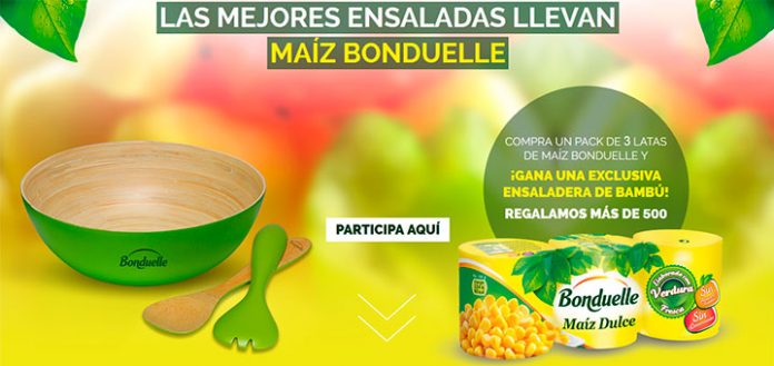 Gana una ensaladera de bambú Bonduelle