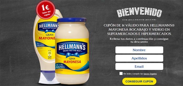 Cupón descuento para mayonesa Hellmann's