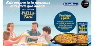 Gallina Blanca sortea 10 lotes con paellera Castey Gallina Blanca sortea 10 lotes de sus productos con paellera Castey