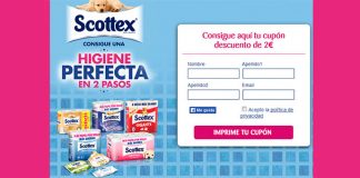 Consigue tu cupón descuento en Scottex Consigue tu cupón descuento en Scottex