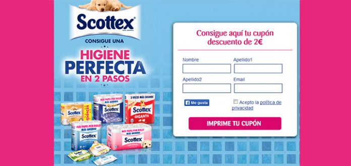 Consigue tu cupón descuento en Scottex