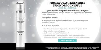 Muestras gratis Olay Regenerist Luminous Muestras gratis Olay Regenerist Luminous