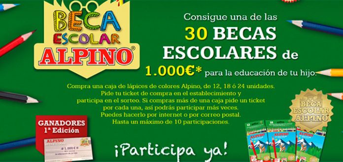 Alpino sortea 30 becas escolares