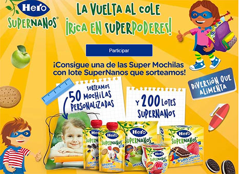 Hero SuperNanos sortea 50 mochilas