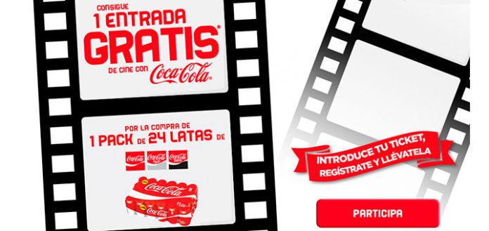 Consigue 1 entrada de cine gratis con Coca Cola