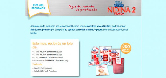 Consigue premios con Nidina 2 Premium