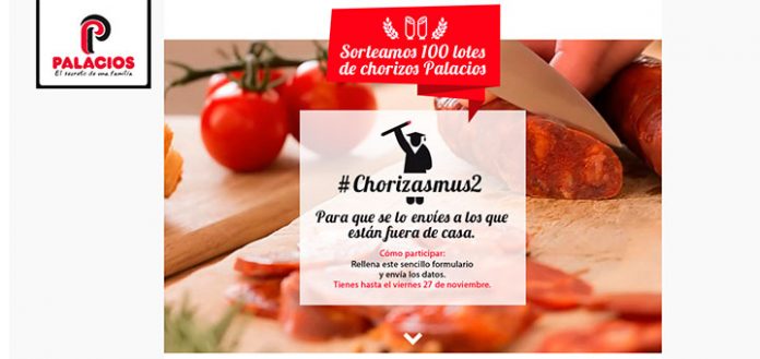 Palacios sortea 100 lotes de sus chorizos