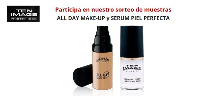 Muestras de maquillaje y sérum con Ten Image