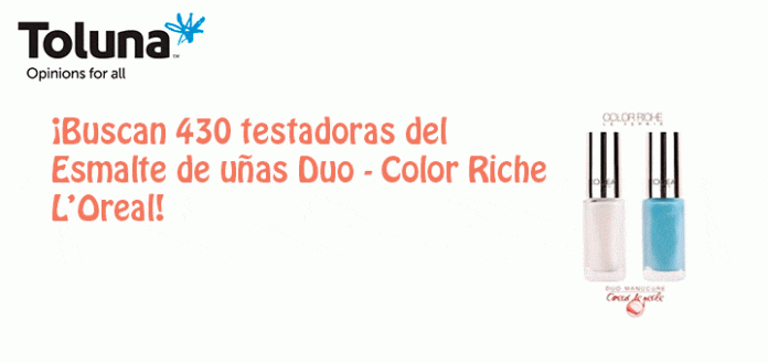 Buscan 430 testadoras de Esmalte de uñas L'Oreal