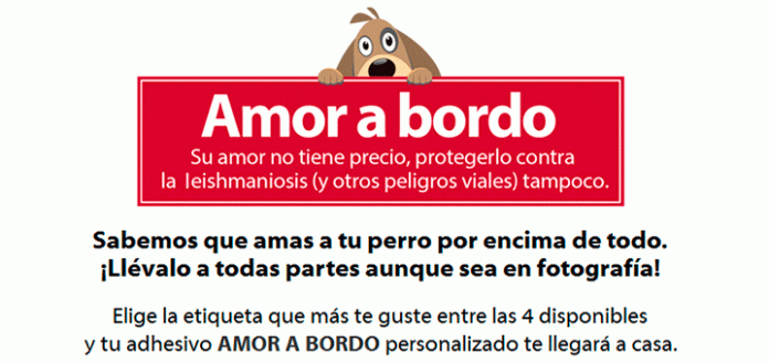 Consigue un adhesivo Amor a bordo con Advantix