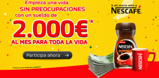 Gana un sueldo de 2.000 euros con Nescafé Gana un sueldo de 2.000 euros con Nescafé