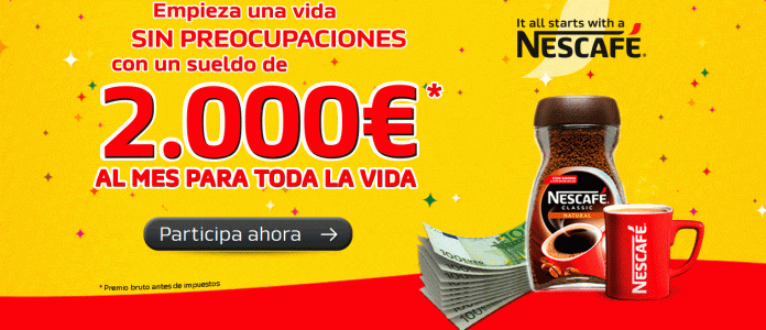 Gana un sueldo de 2.000 euros con Nescafé