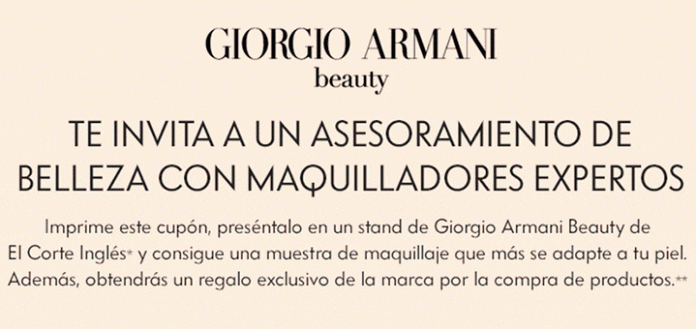 Giorgio Armani te invita a un asesoramiento de belleza