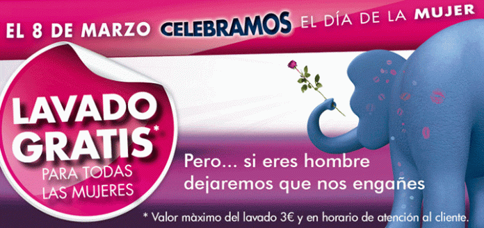 Lavado gratis para las mujeres en Elefante Azúl