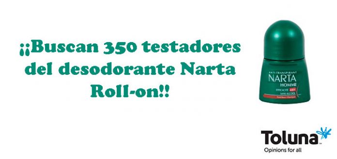 Buscan 350 testadores del desodorante Narta Roll-on