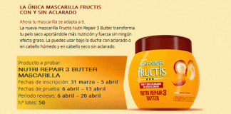 Prueba gratis Nutri Repair 3 Butter Mascarilla Prueba gratis Nutri Repair 3 Butter Mascarilla