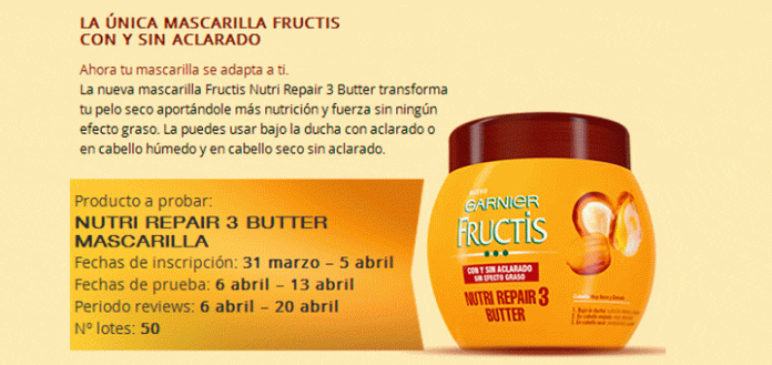 Prueba gratis Nutri Repair 3 Butter Mascarilla