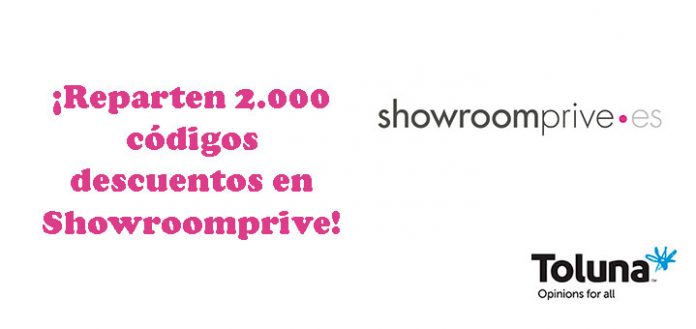 2.000 códigos descuentos en Showroomprive con Toluna