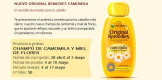 Buscan a 50 probadoras de Original Remedies Camomila Buscan a 50 probadoras de Original Remedies Camomila