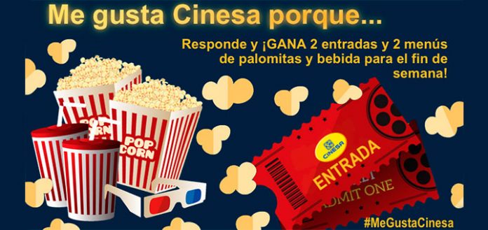 Cinesa sortea entradas de cine y menús