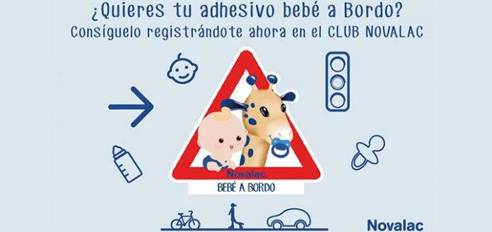 Consigue un adhesivo Bebé a Bordo con Novalac