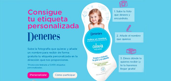 Consigue una etiqueta personalizada Denenes