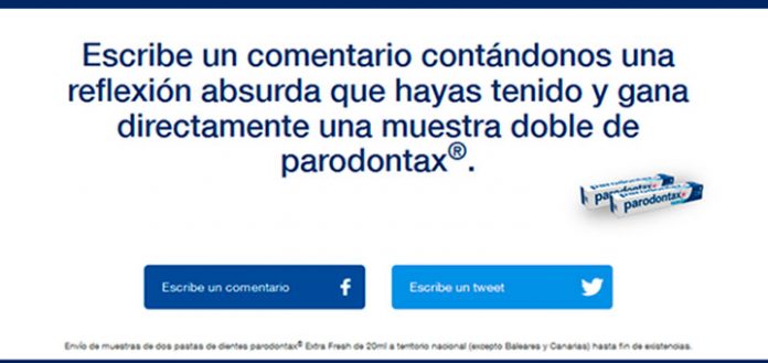 Consigue una muestra doble de Parodontax