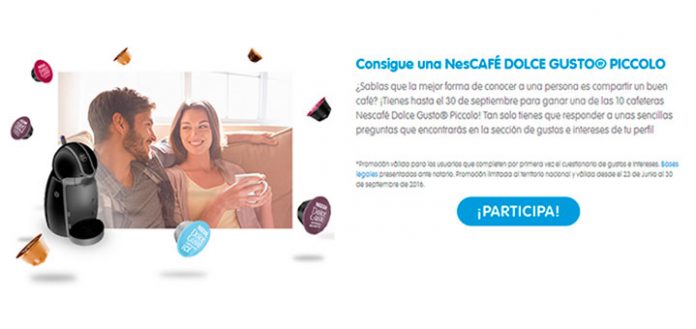 Gana una Nescafé Dolce Gusto Piccolo