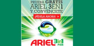 Prueba gratis Ariel 3 en 1 Prueba gratis Ariel 3 en 1