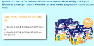 Prueba gratis Leche y Cereales Pijama Nestlé