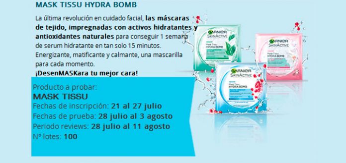 Prueba gratis Mask Tissu Hydra Bomb