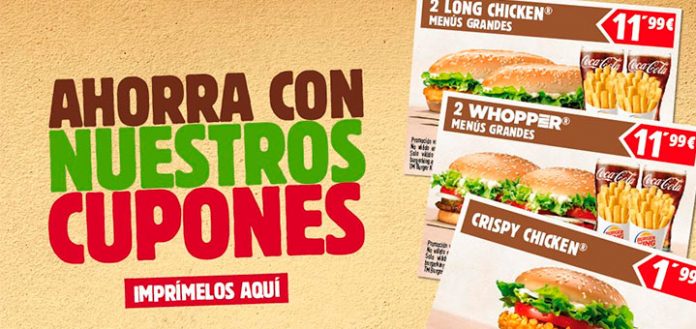 Cupones descuento en Burger King