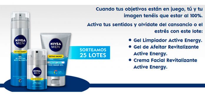 Sortean 25 lotes de Nivea Men Active Energy