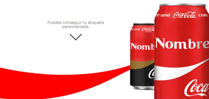Consigue etiquetas personalizadas Coca Cola