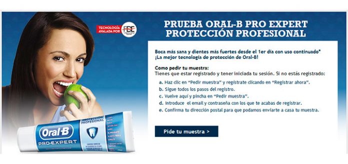 Muestras gratuitas de Oral-B Pro Expert