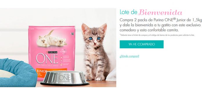 Consigue un lote de bienvenida con Purina ONE