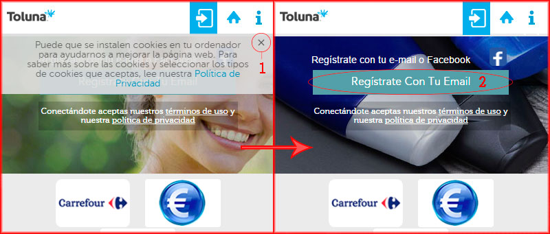 pasos para registrarse en Toluna